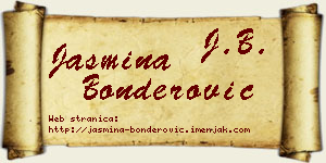 Jasmina Bonderović vizit kartica